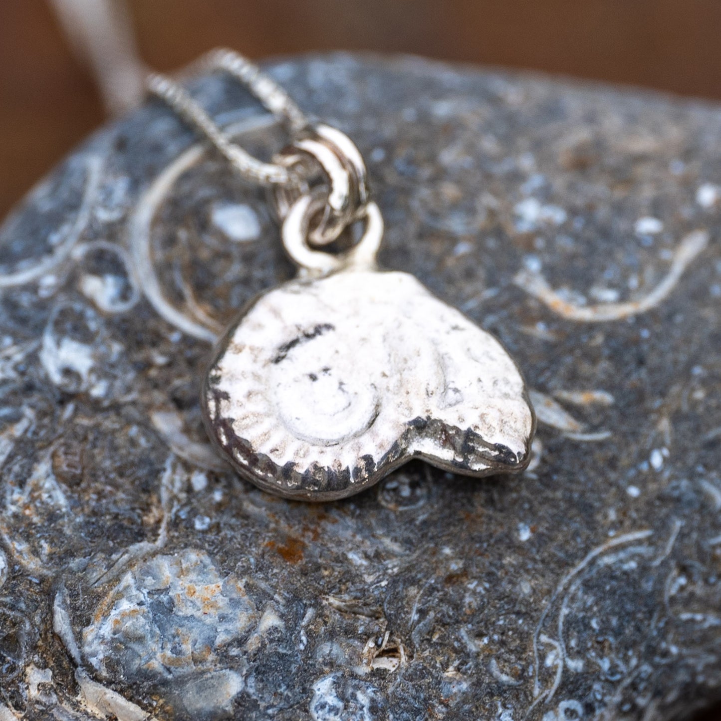 Ammonite Cuttlefish Cast Pendant