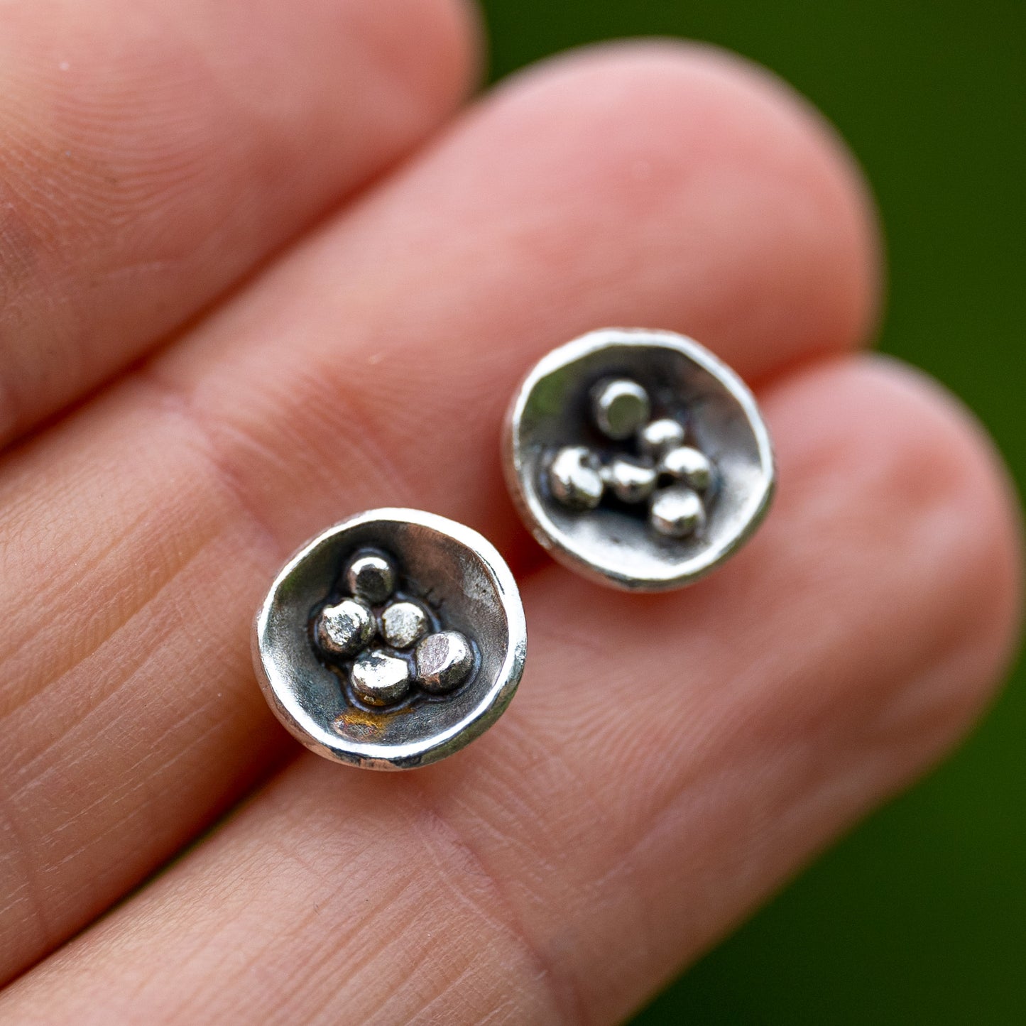 Birds Nest Fungi Stud Earrings