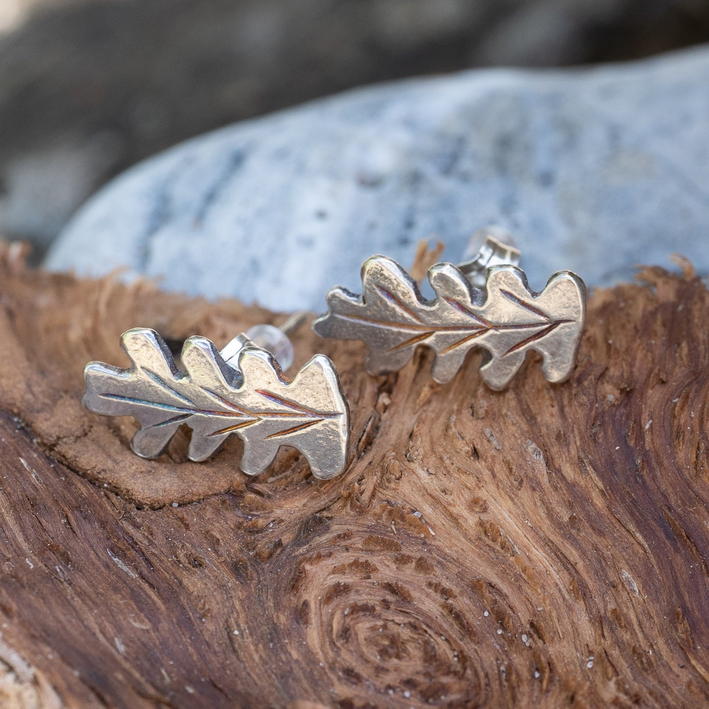 Oak Leaf Stud Earrings