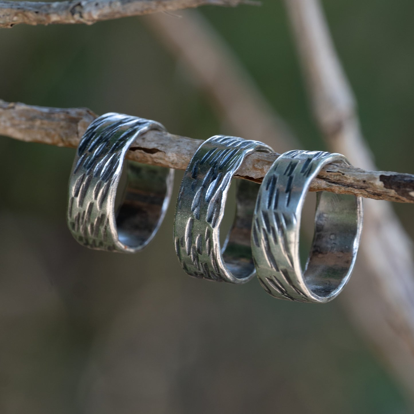 Recycled Silver Bark Ring