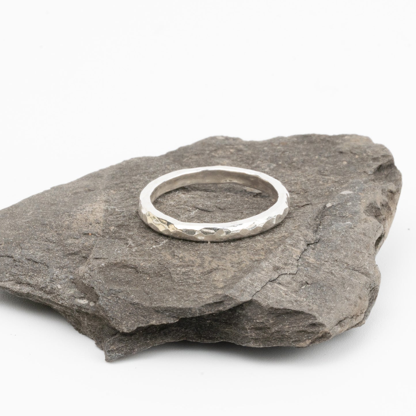 Recycled Silver Hammered Ring