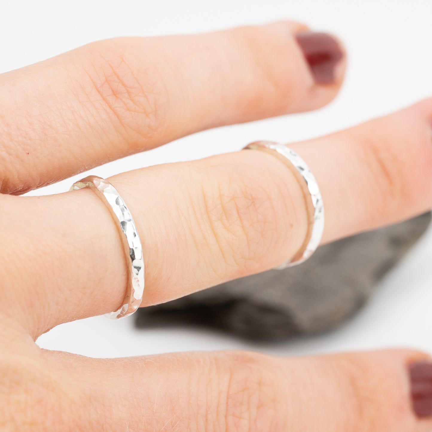 Recycled Silver Hammered Ring