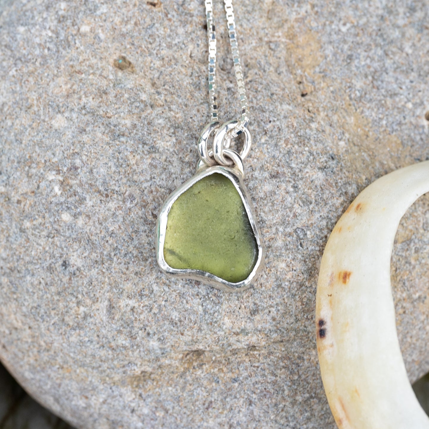 Dorset Green Seaglass Necklace