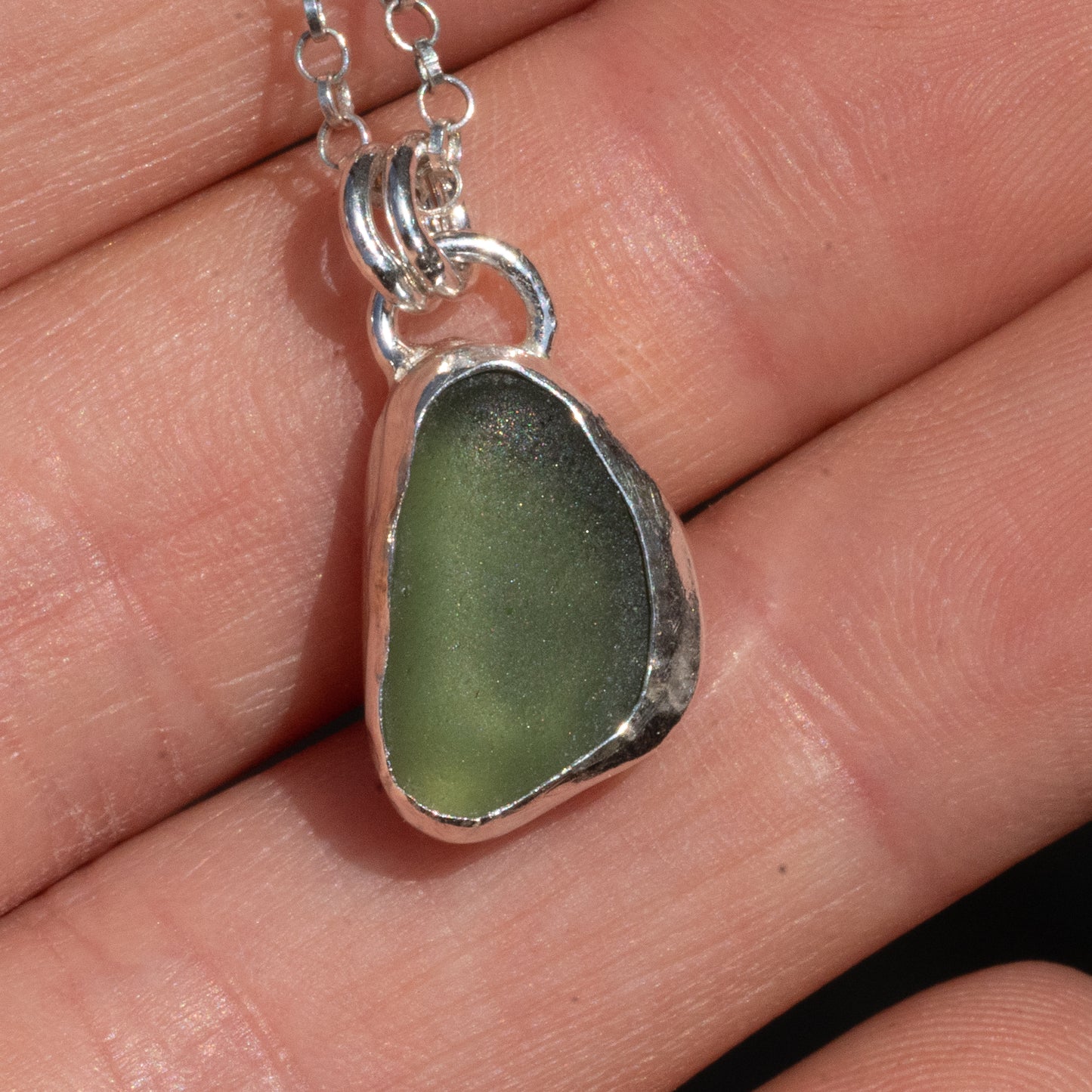 Dorset Green Seaglass Necklace