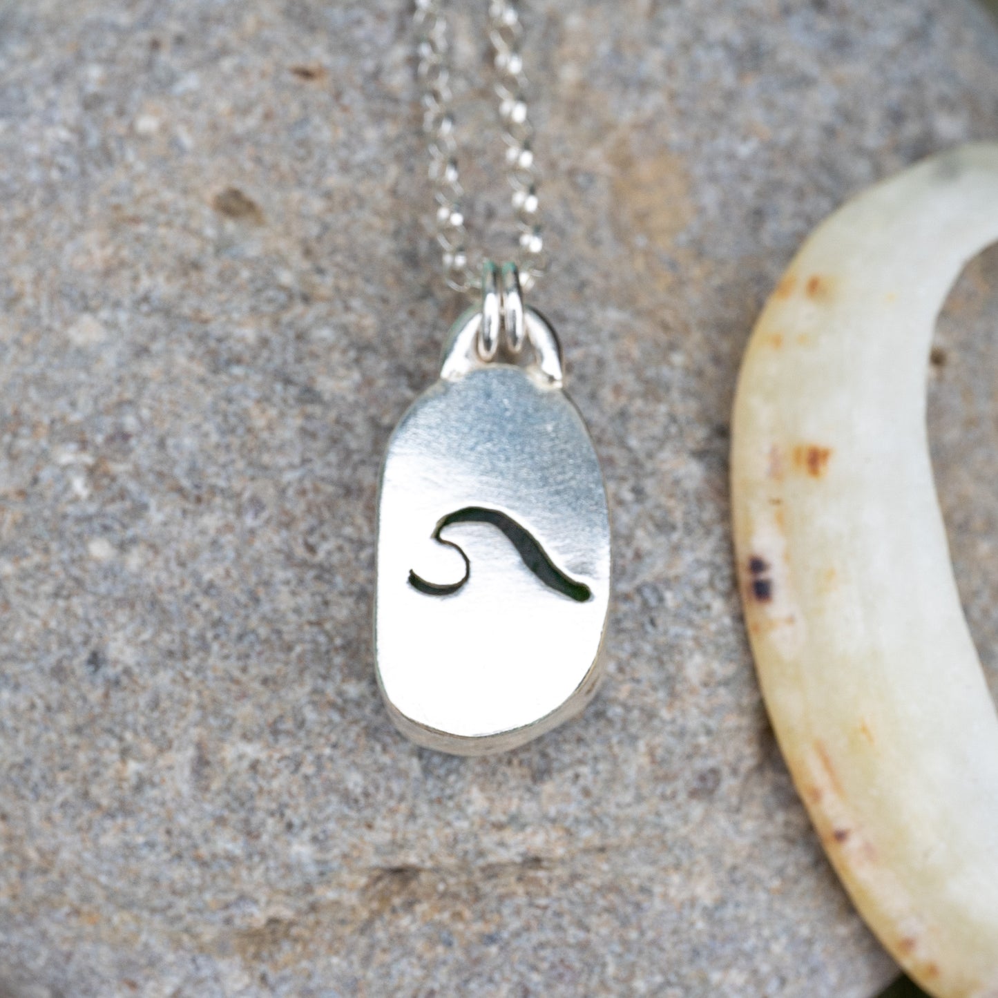 Dorset Green Wave Seaglass Necklace