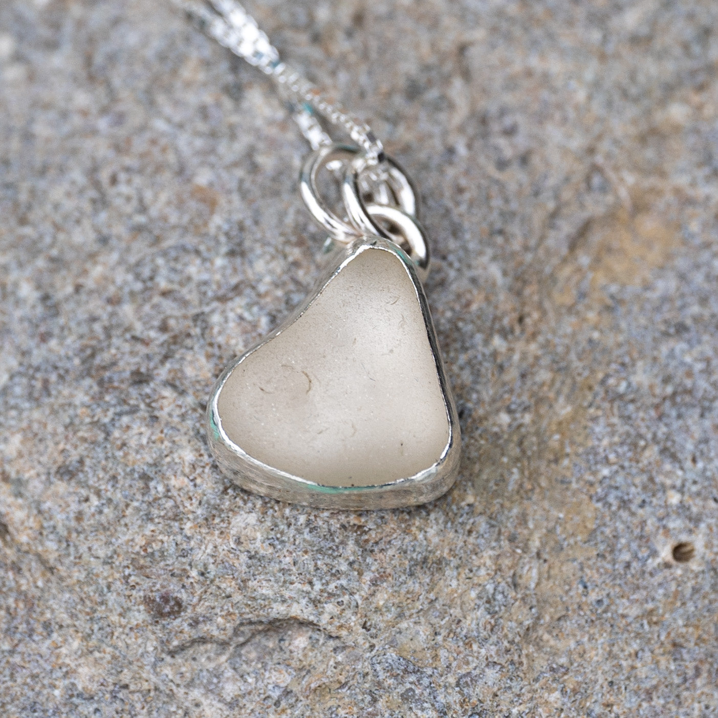 Dorset White Seaglass Necklace