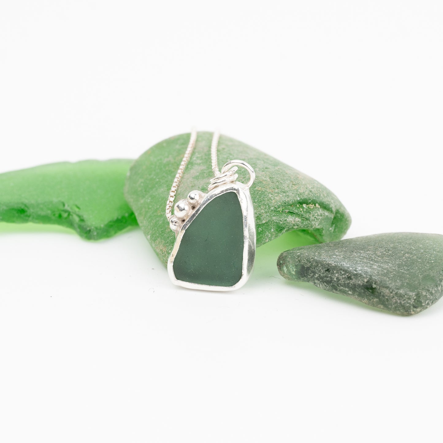 Dorset Blue Green Seaglass Necklace