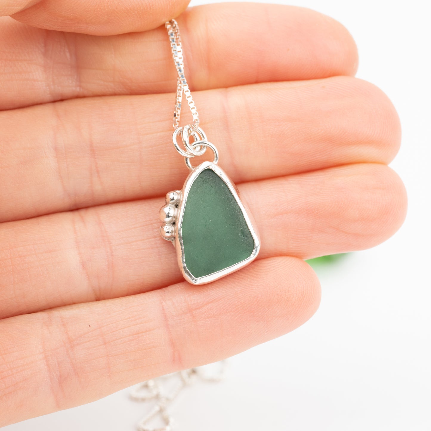 Dorset Blue Green Seaglass Necklace