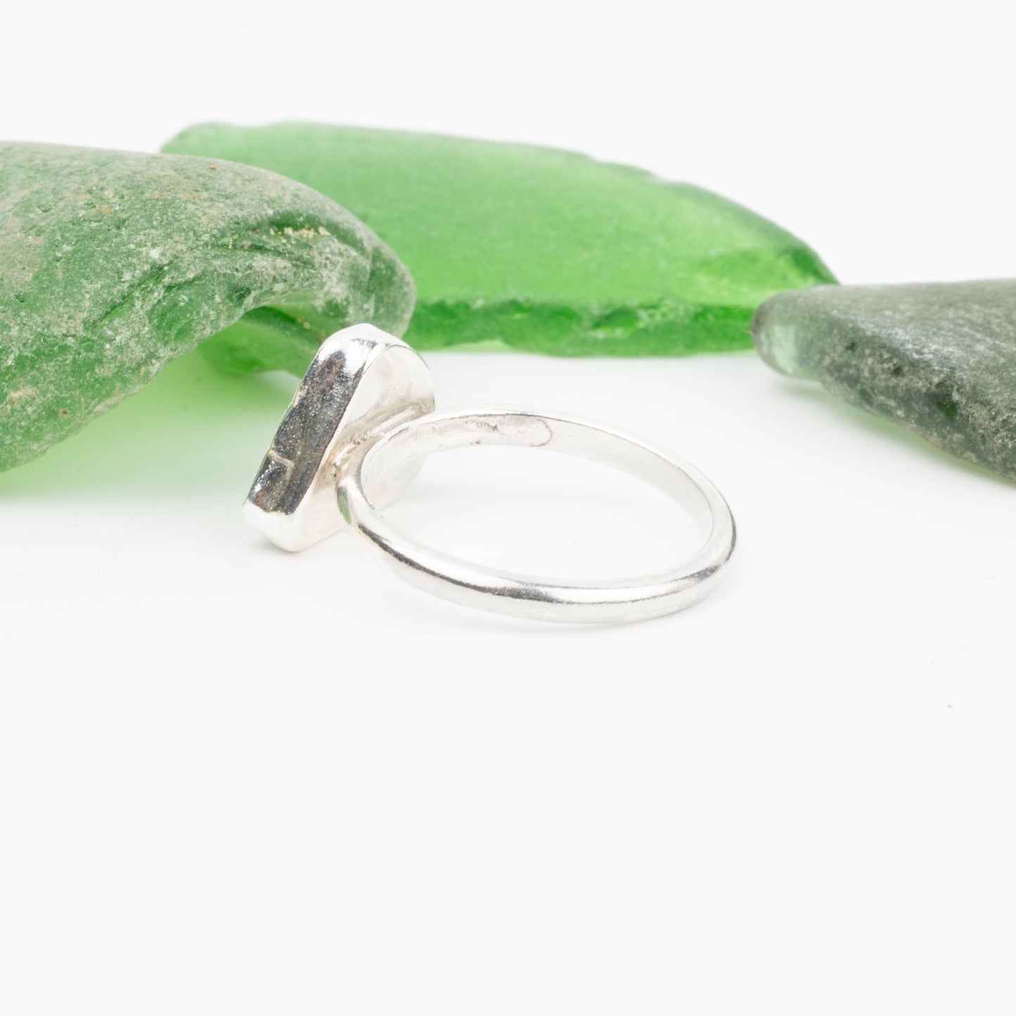 Dorset Green Seaglass Ring - Size O