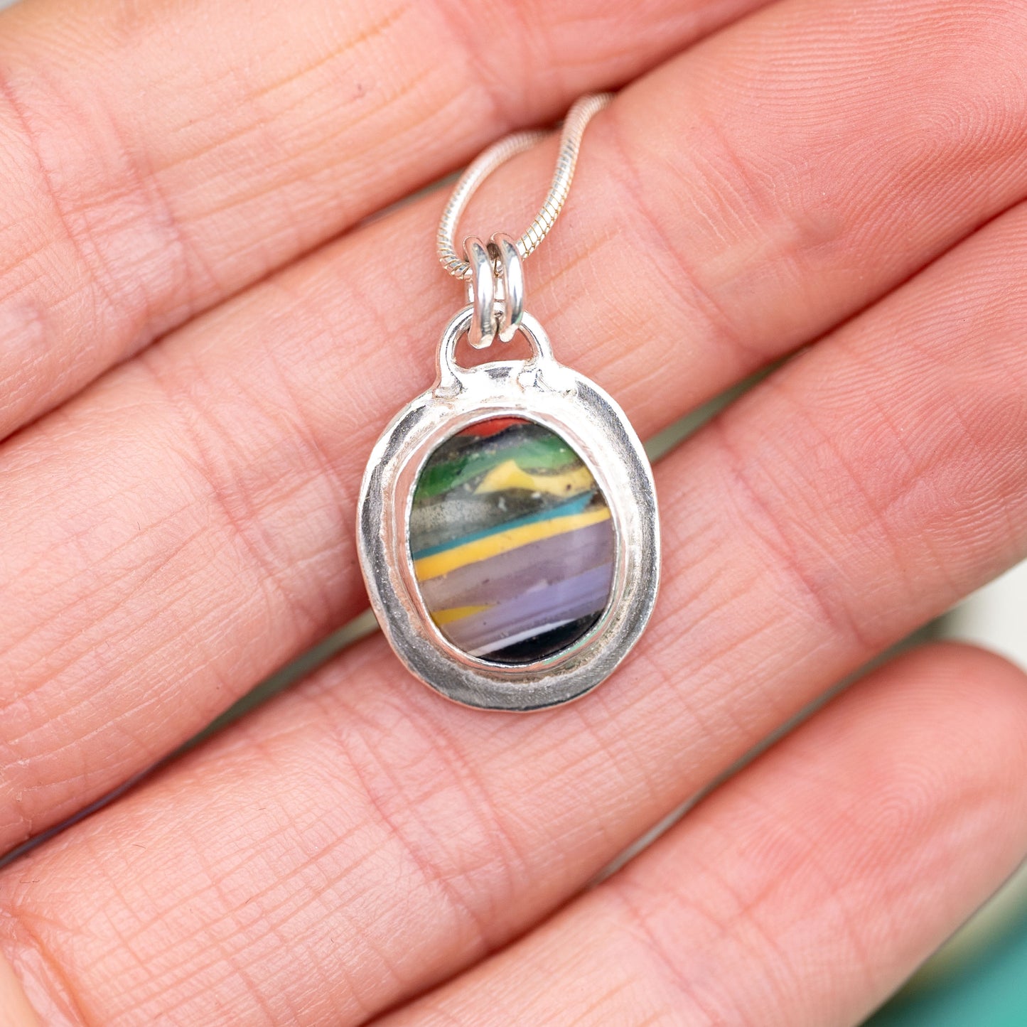 Silver Dorset Surfite Necklace