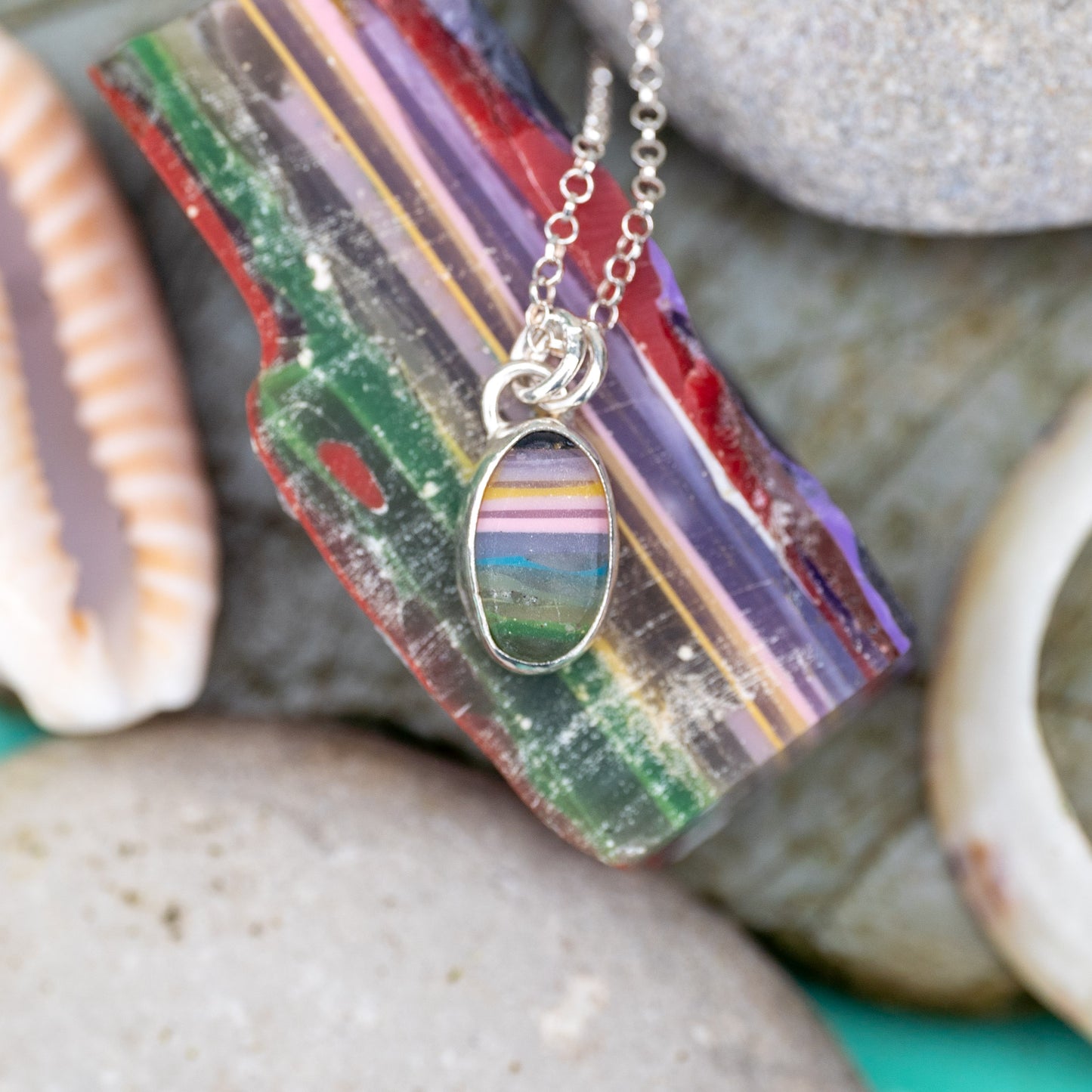 Silver Dorset Surfite Necklace