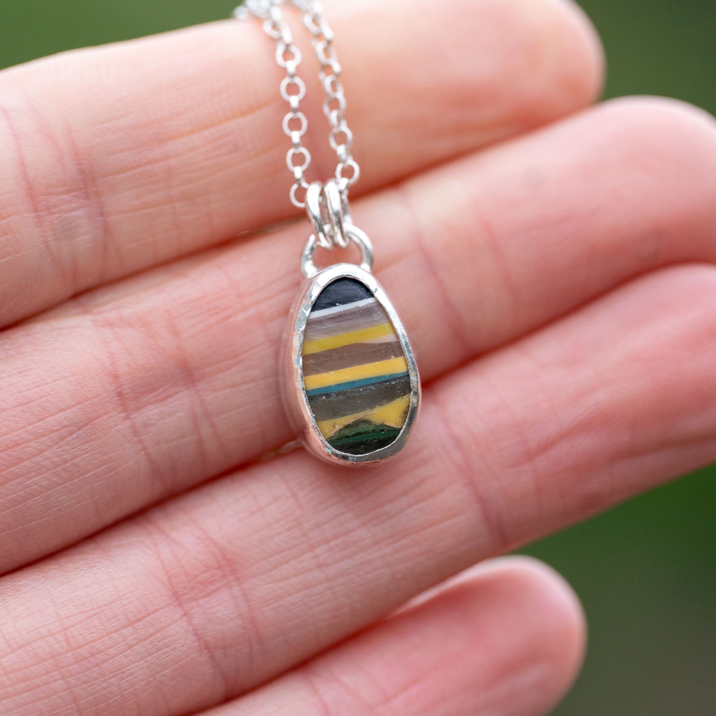 Silver Dorset Surfite Necklace