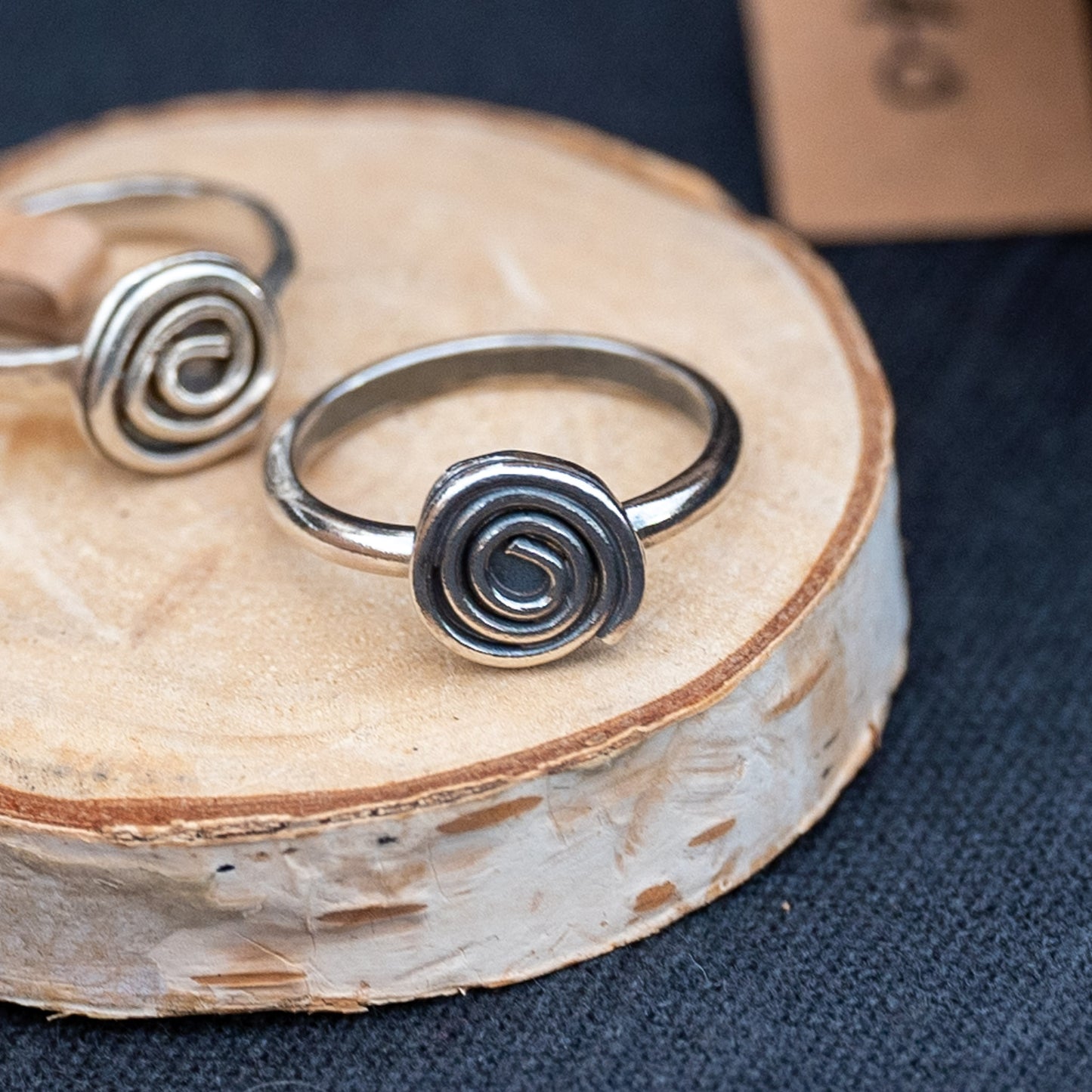Handmade Silver Spiral Ring - Size P