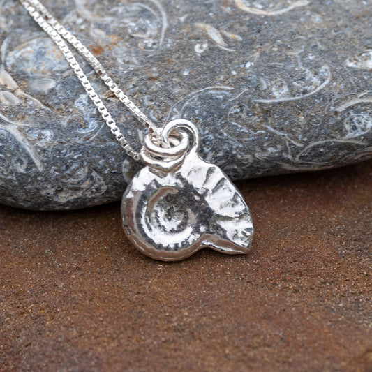 Ammonite Cuttlefish Cast Pendant