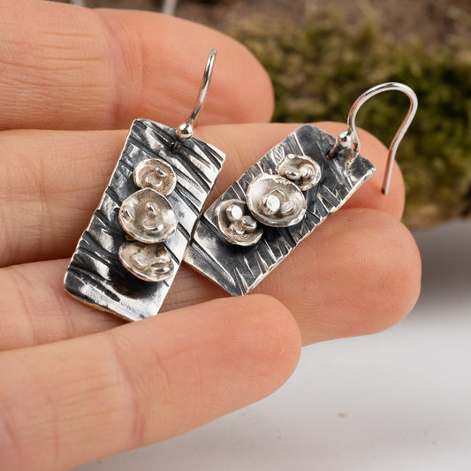 Birds Nest Fungi Earrings - Purbeck Arts Week