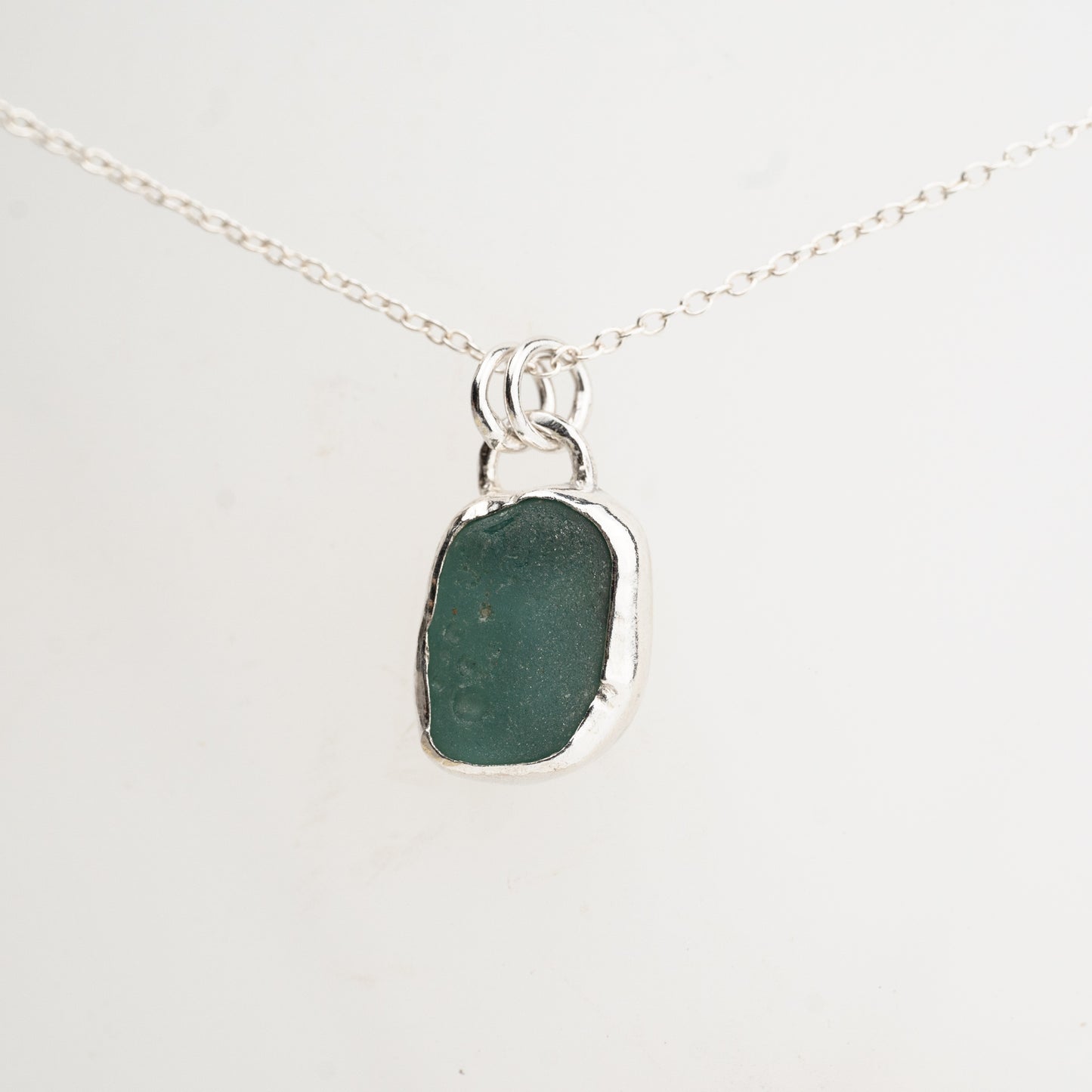Blue Green Seaglass Necklace