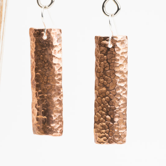 Hammered Copper Earrings