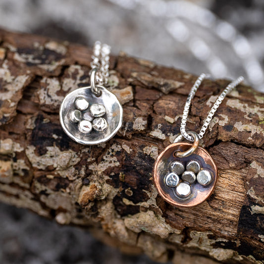 Birds Nest Fungi Round Pendant