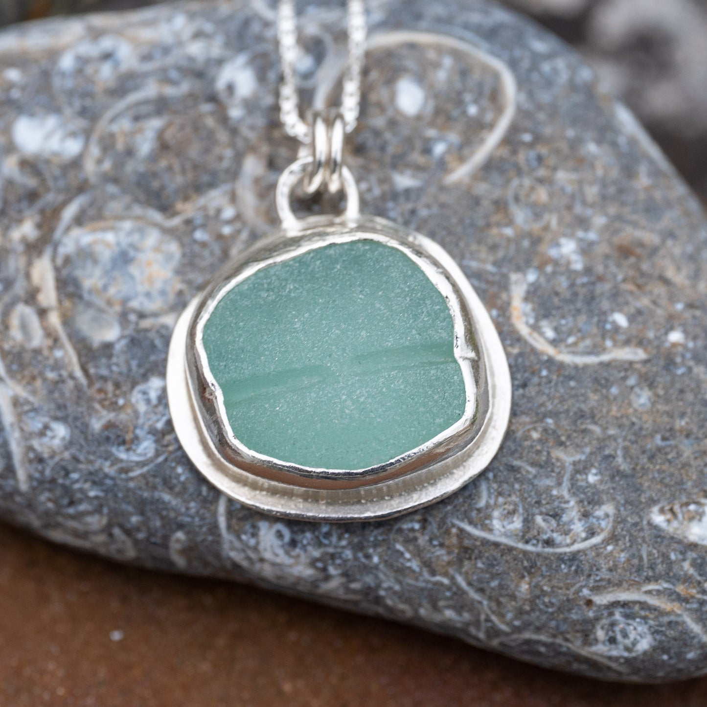 Dorset Blue Seaglass Necklace