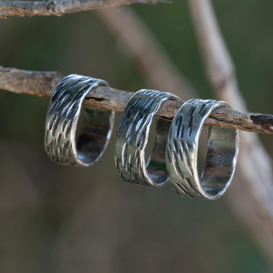 Recycled Silver Bark Ring