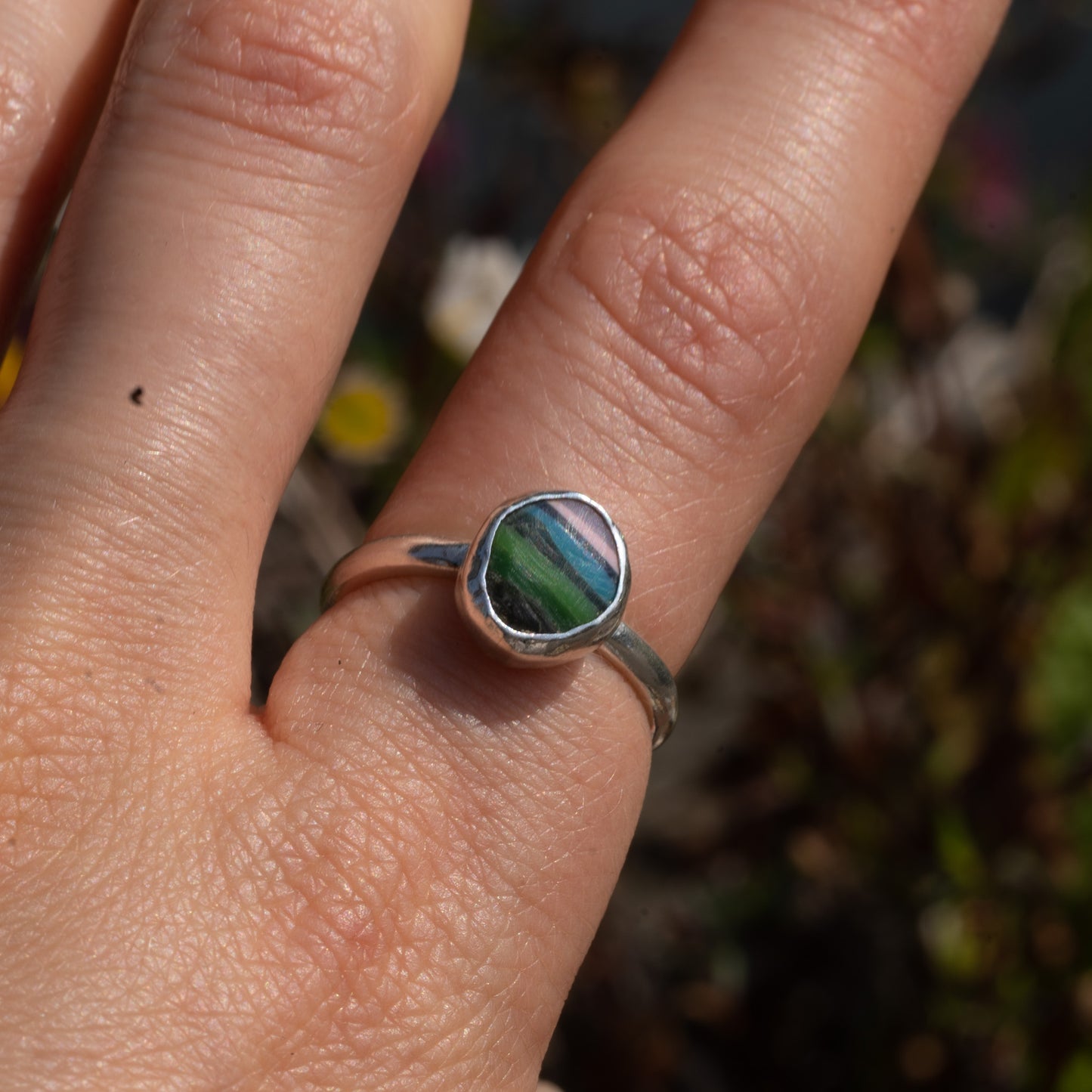 Recycled Silver Surfite Ring - Size M