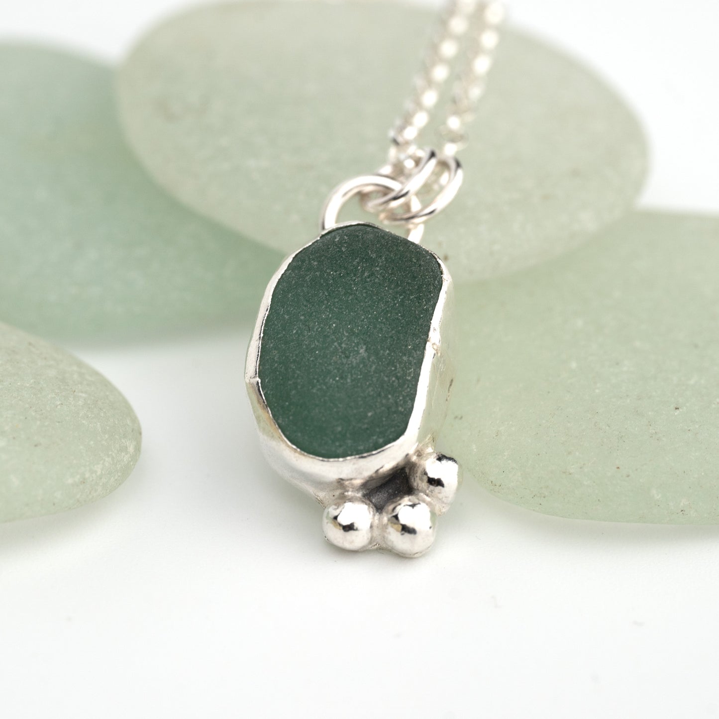 Dorset Blue Seaglass Necklace