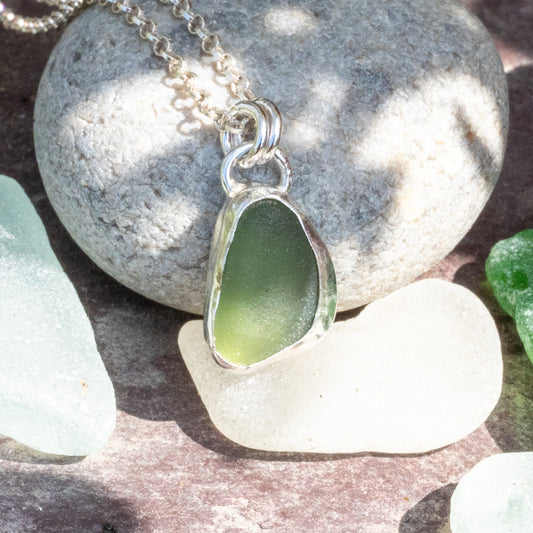 Dorset Green Seaglass Necklace