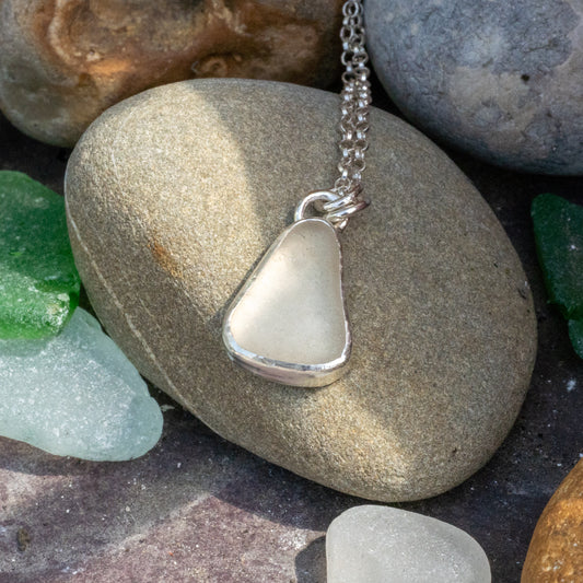 Dorset White Seaglass Necklace