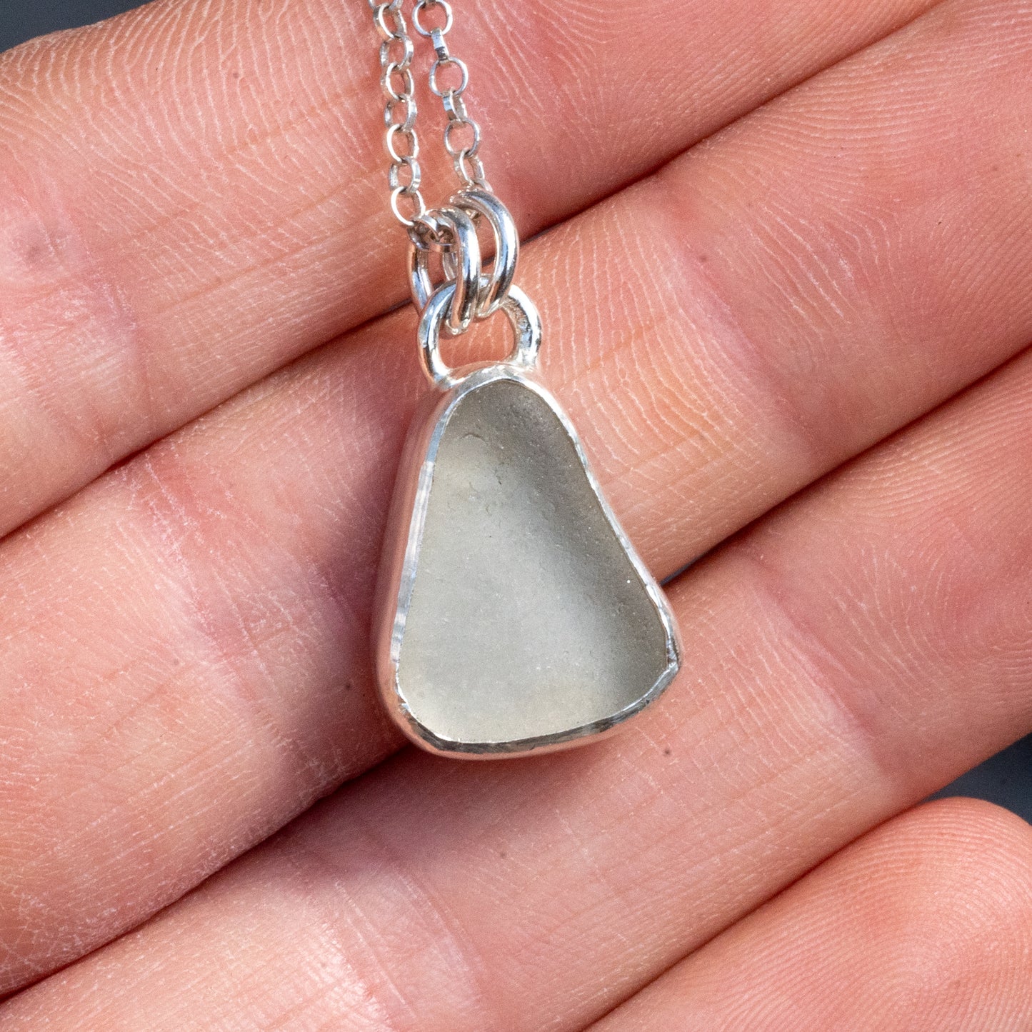 Dorset White Seaglass Necklace