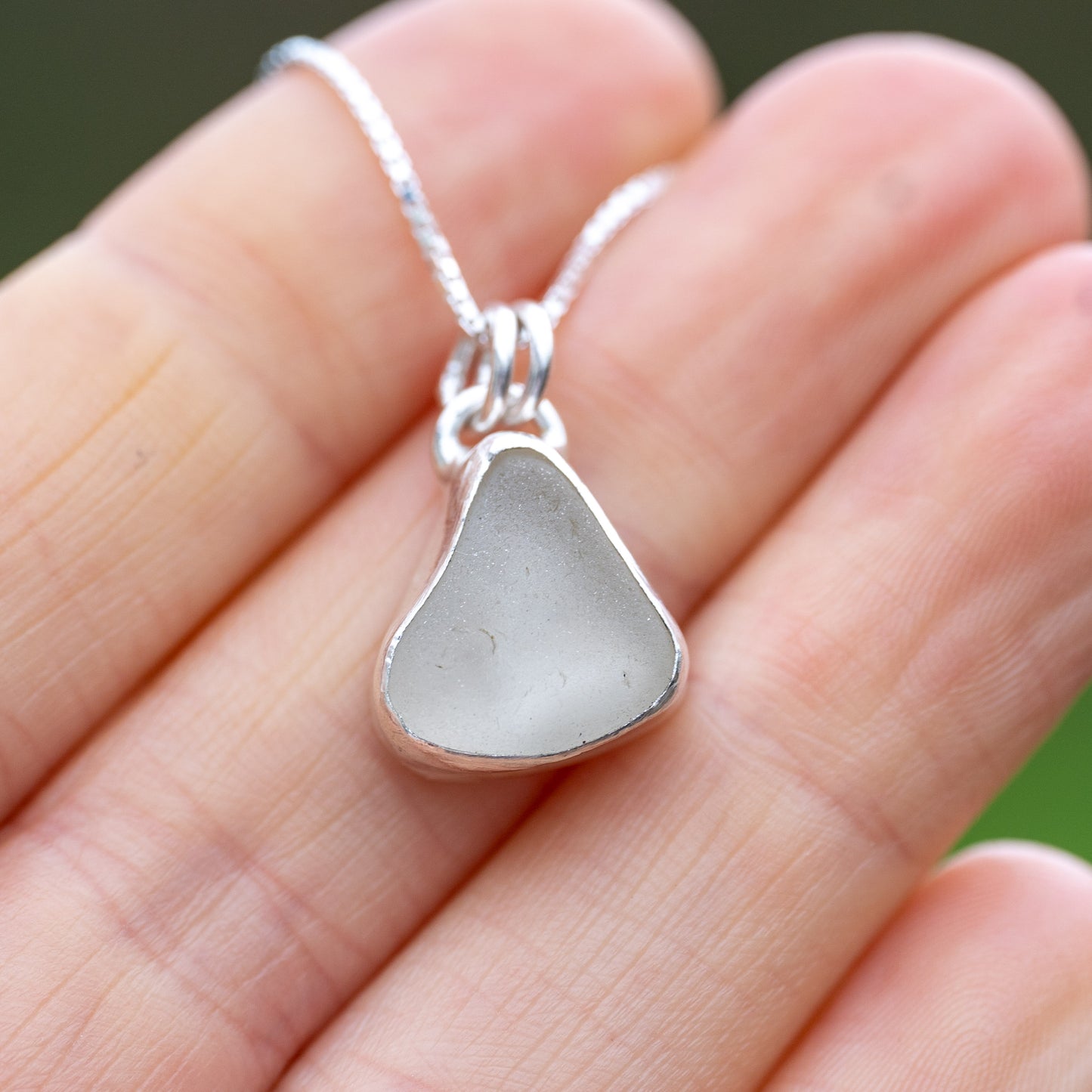 Dorset White Seaglass Necklace