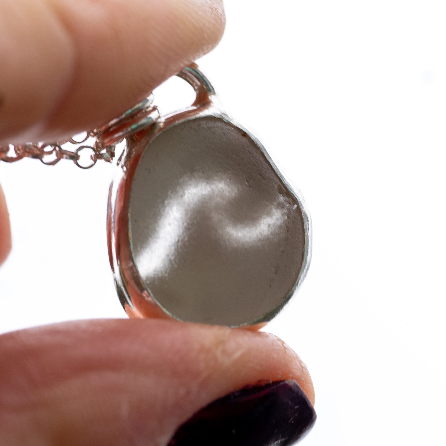 Dorset White Seaglass Wave Necklace