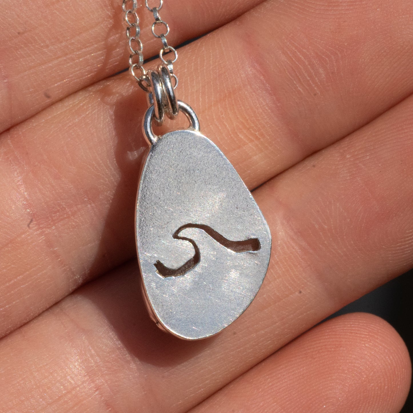 Dorset White Seaglass Wave Necklace