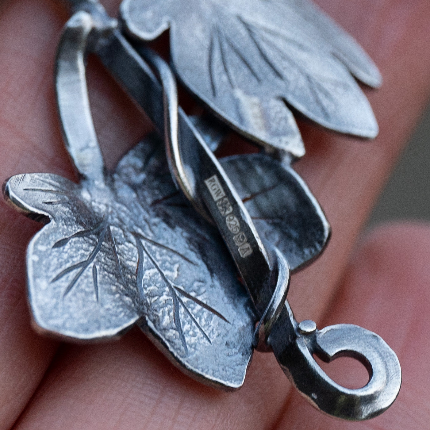 Handmade Silver Ivy Leaf Necklace