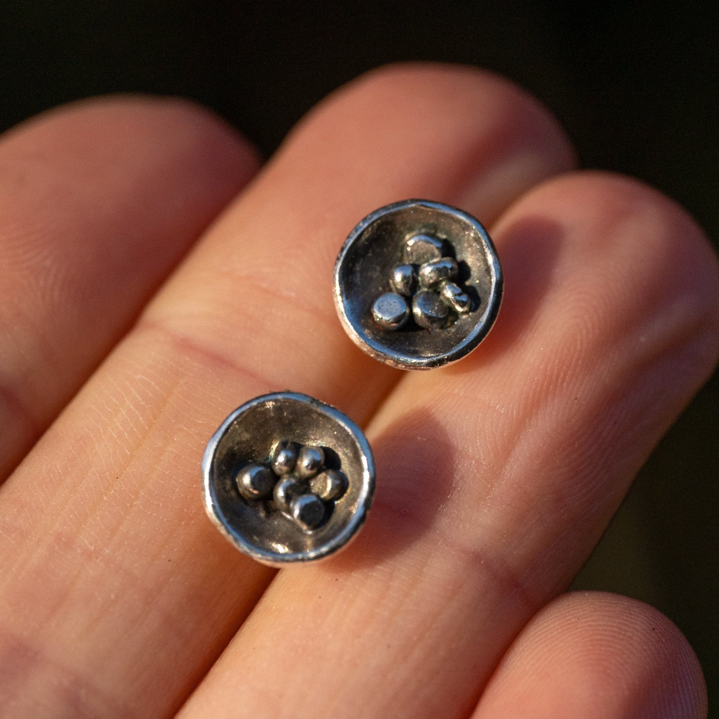 Birds Nest Fungi Stud Earrings