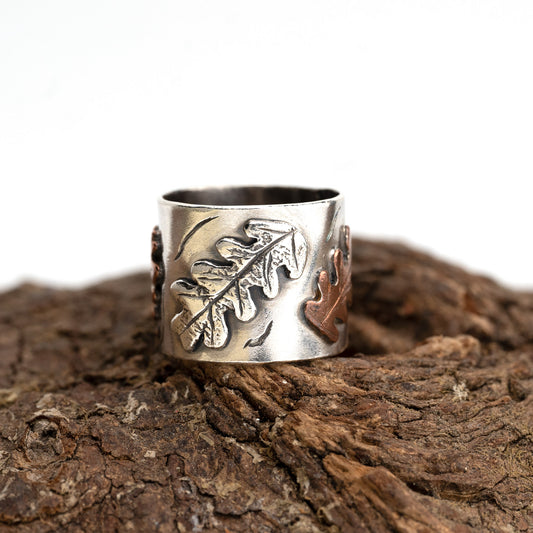 Oak Leaf Ring - Size L - Purbeck Arts Week