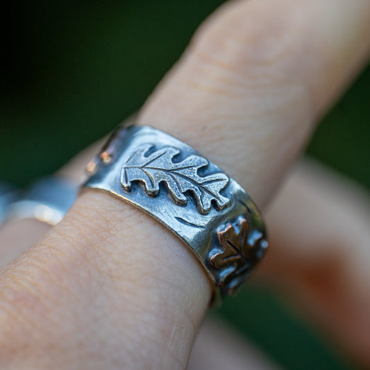 Oak Leaf Ring - Size R