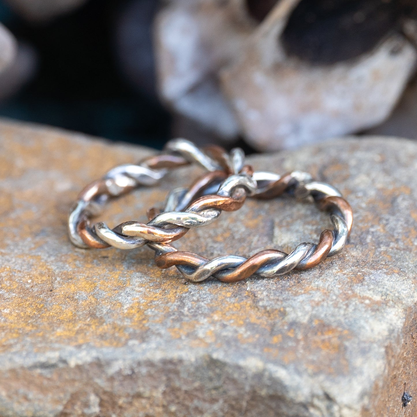 Recycled Silver & Copper Twist Ring