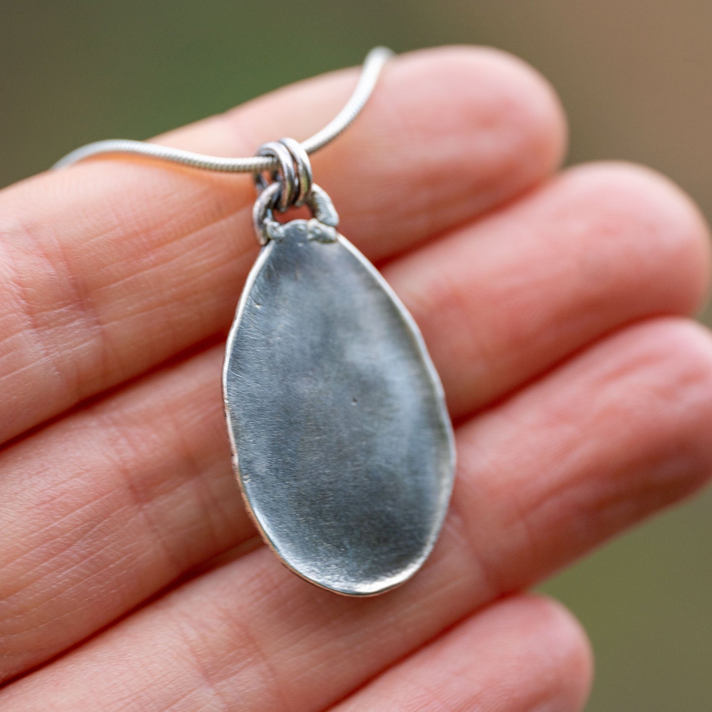 Reticulated Fern Amber Pendant