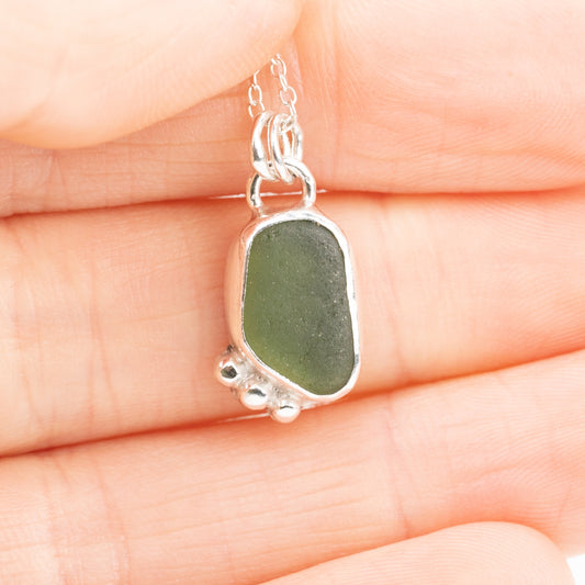 Dorset Green Seaglass Necklace