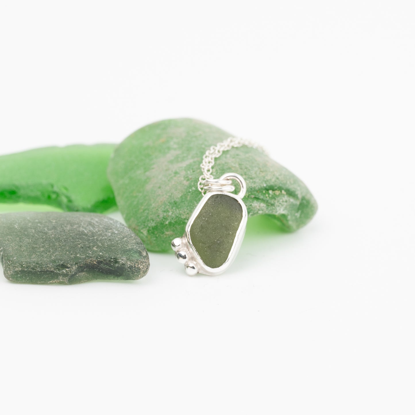 Dorset Green Seaglass Necklace