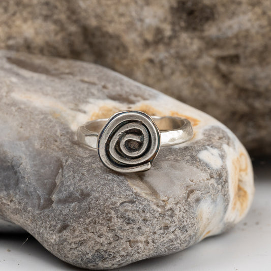 Handmade Silver Spiral Ring