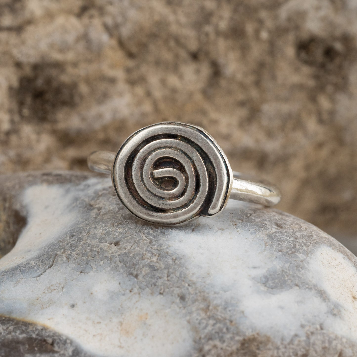 Handmade Silver Spiral Ring