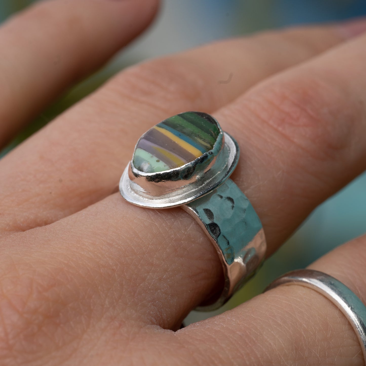 Recycled Silver Surfite Ring - Size N