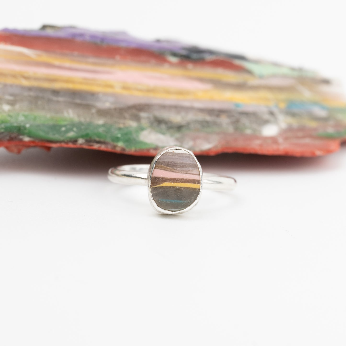 Adjustable Silver Surfite Ring - Size M-R