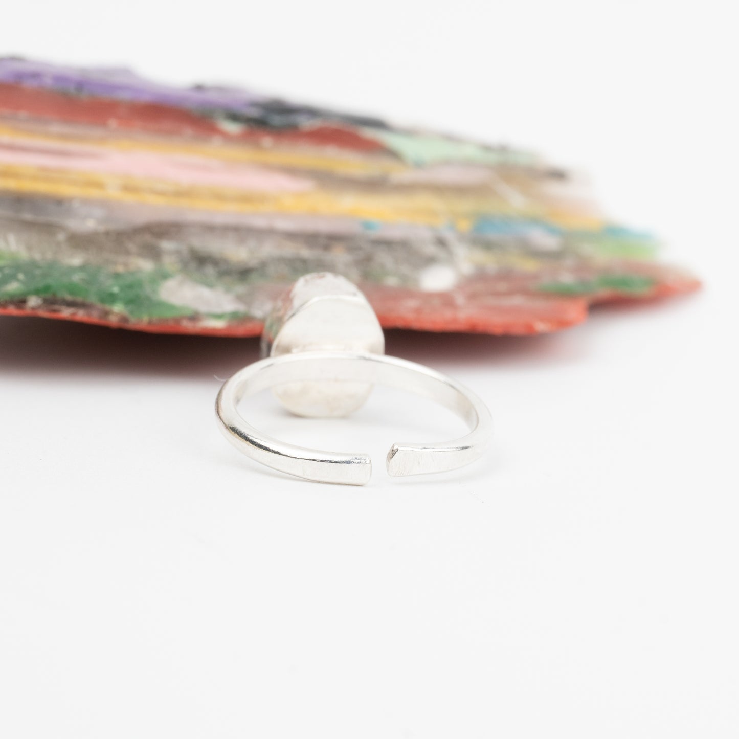 Adjustable Silver Surfite Ring - Size M-R