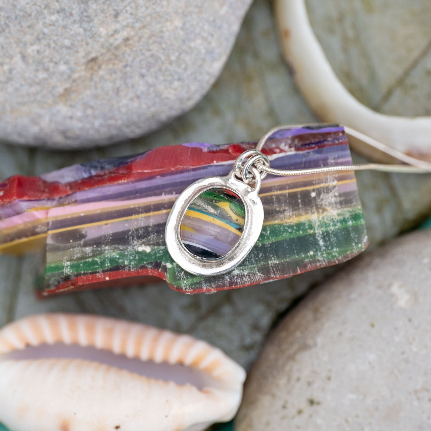 Silver Dorset Surfite Necklace