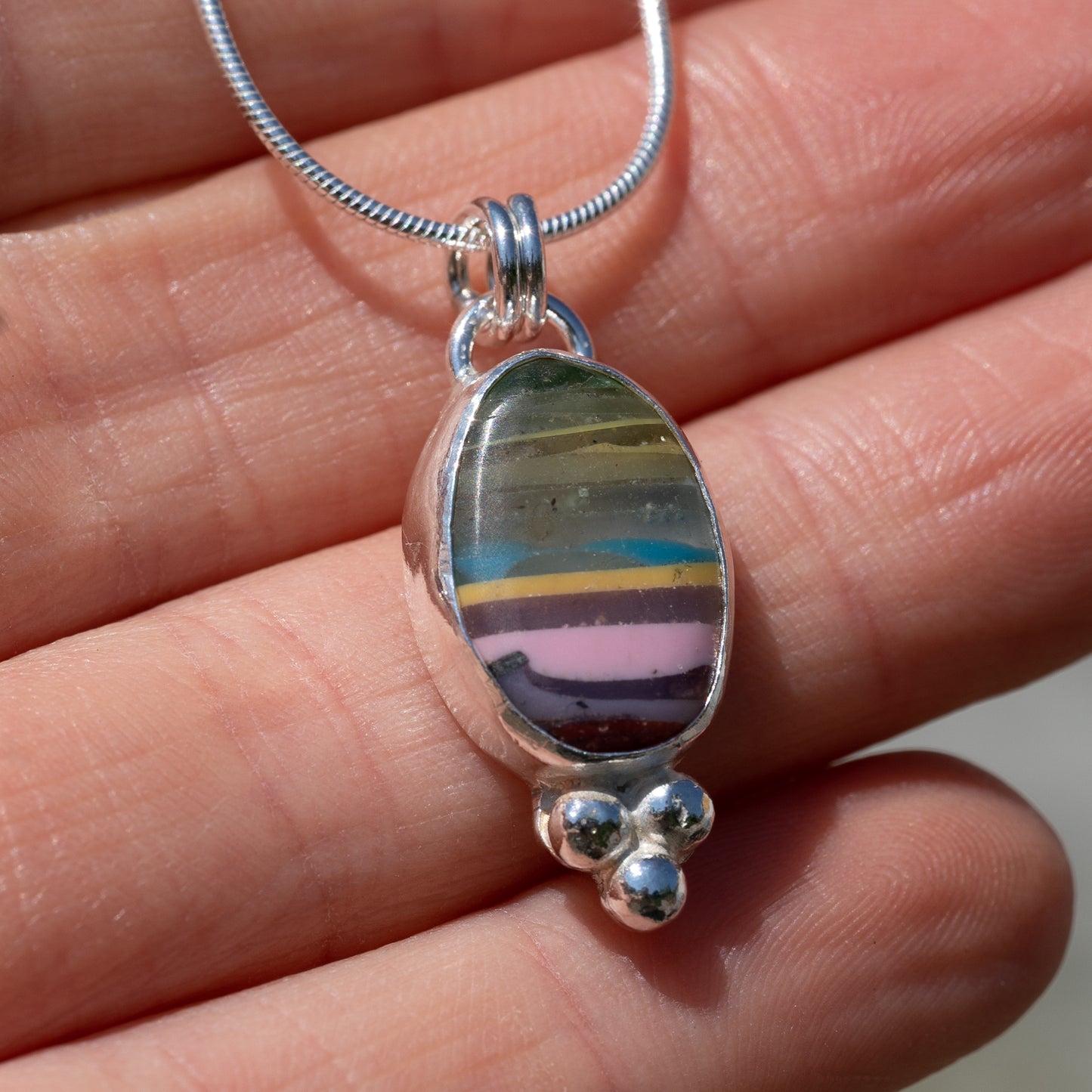 Silver Dorset Surfite Necklace